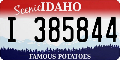 ID license plate I385844