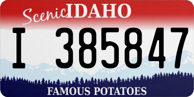 ID license plate I385847