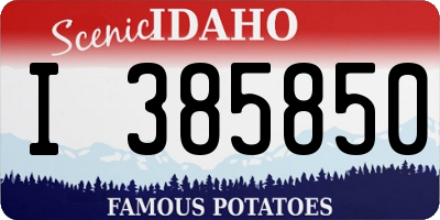 ID license plate I385850
