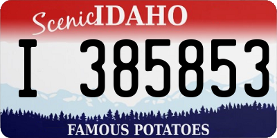 ID license plate I385853