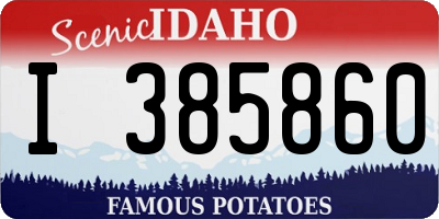 ID license plate I385860