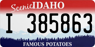 ID license plate I385863