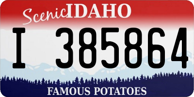 ID license plate I385864