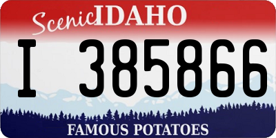 ID license plate I385866