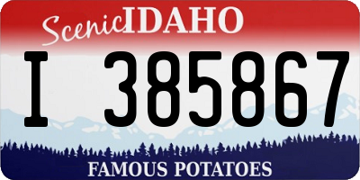 ID license plate I385867