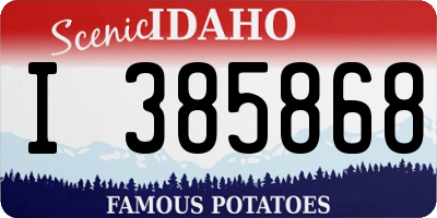 ID license plate I385868
