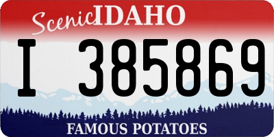 ID license plate I385869