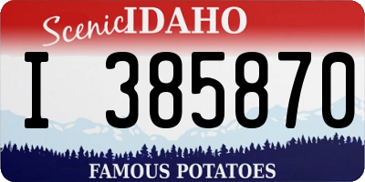 ID license plate I385870