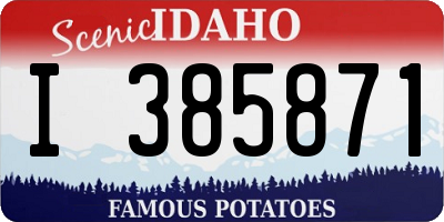 ID license plate I385871