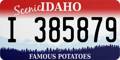 ID license plate I385879