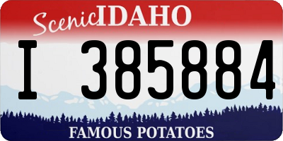 ID license plate I385884