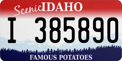 ID license plate I385890