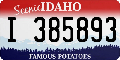 ID license plate I385893