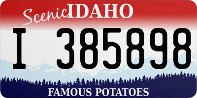 ID license plate I385898