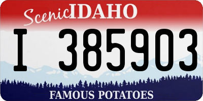 ID license plate I385903
