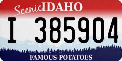 ID license plate I385904
