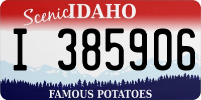 ID license plate I385906