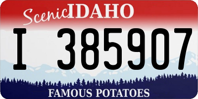ID license plate I385907