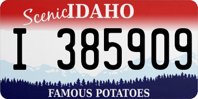 ID license plate I385909
