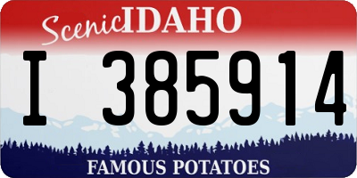 ID license plate I385914