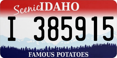 ID license plate I385915