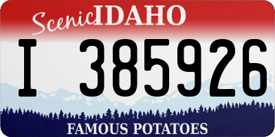 ID license plate I385926