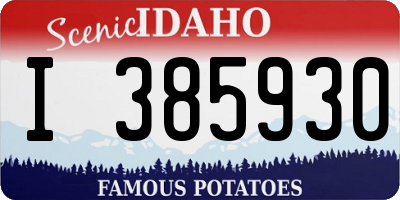 ID license plate I385930