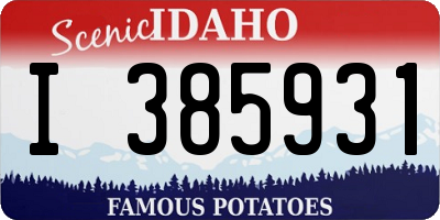 ID license plate I385931