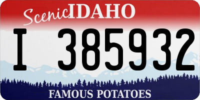 ID license plate I385932