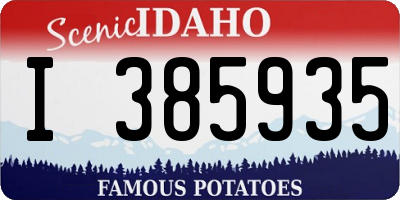 ID license plate I385935