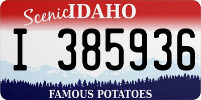 ID license plate I385936