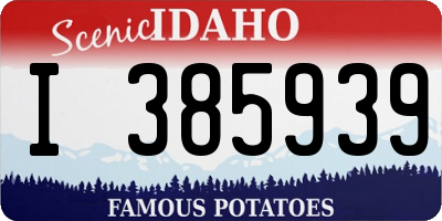 ID license plate I385939