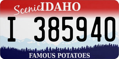 ID license plate I385940