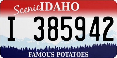 ID license plate I385942