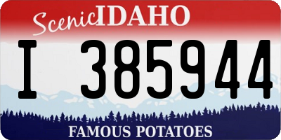 ID license plate I385944