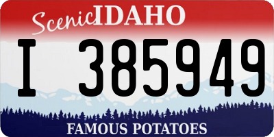 ID license plate I385949
