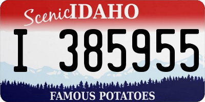 ID license plate I385955