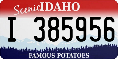 ID license plate I385956