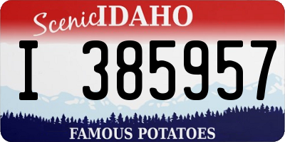 ID license plate I385957