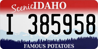 ID license plate I385958