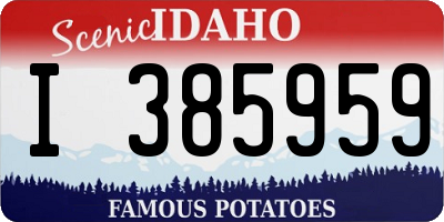 ID license plate I385959
