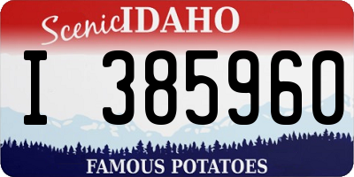 ID license plate I385960