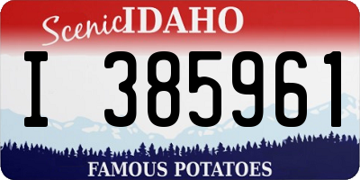 ID license plate I385961