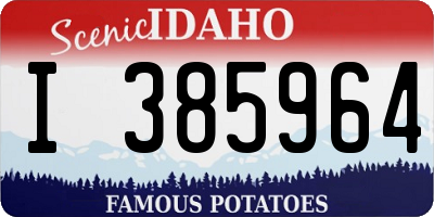ID license plate I385964