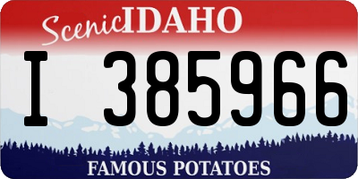 ID license plate I385966