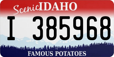 ID license plate I385968
