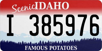 ID license plate I385976