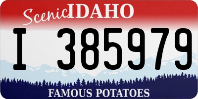 ID license plate I385979
