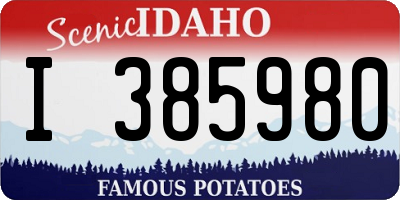 ID license plate I385980