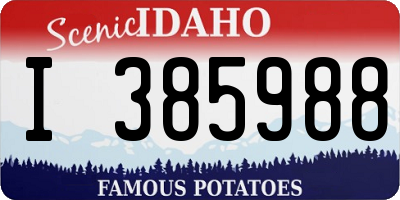 ID license plate I385988